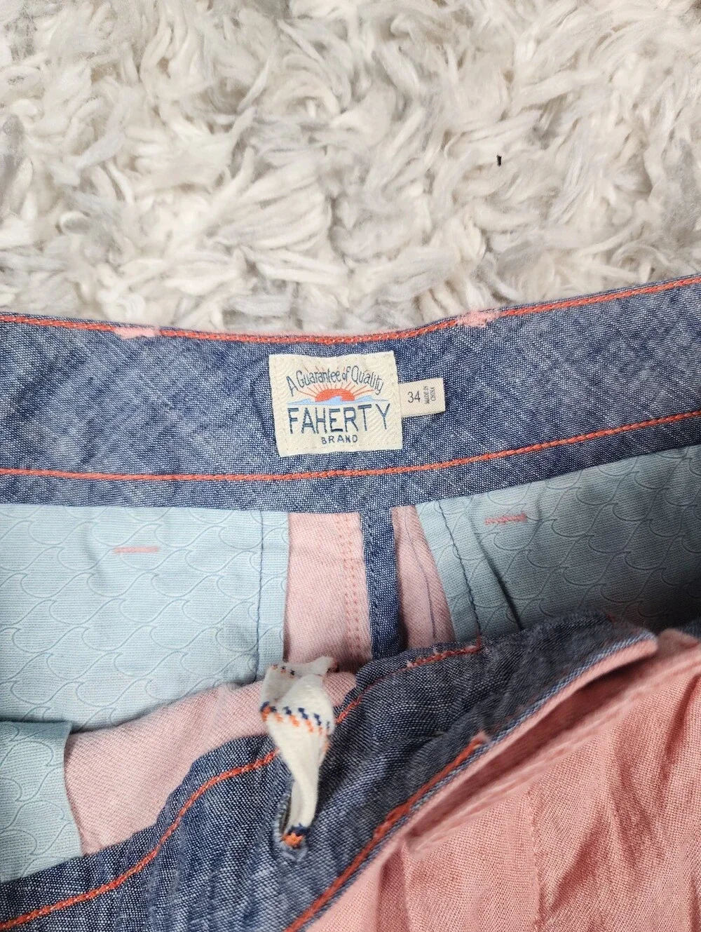 Faherty Tradewinds Short Mens Linen Organic Cotton Size 34 Drawcord Huckberry